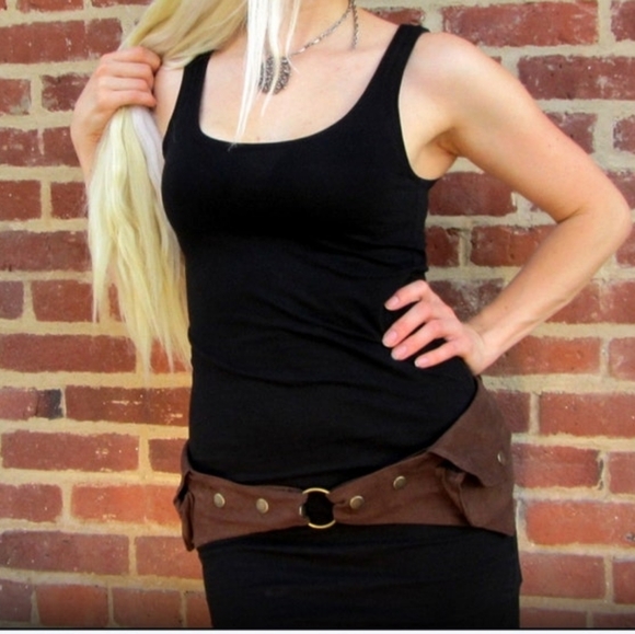 Talismana designs brown Belt Waist hip Bag Pouches Festival renaissance faire - Picture 2 of 8
